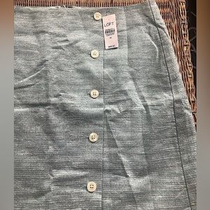 🔥LOFT linen skirt, button detail, NWT 💞